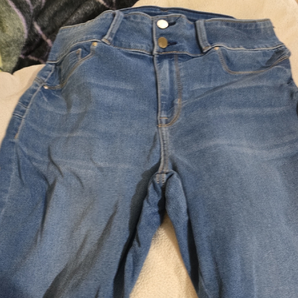 Seven7 Women's Blue Ankle & Cropped Jeans
